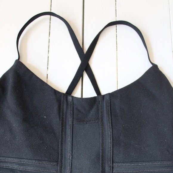 Black Vintage 2000s Lululemon Cross Back Active Tank Top - Picture 3 of 5
